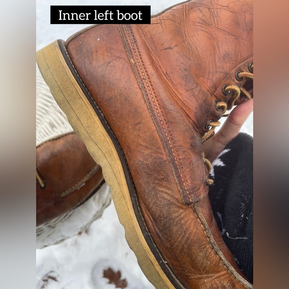 ❌SOLD❌ Vintage Red Wing Irish Setter Moc Toe Work Boots Combat Leather 60s 12 - Picture 13 of 15